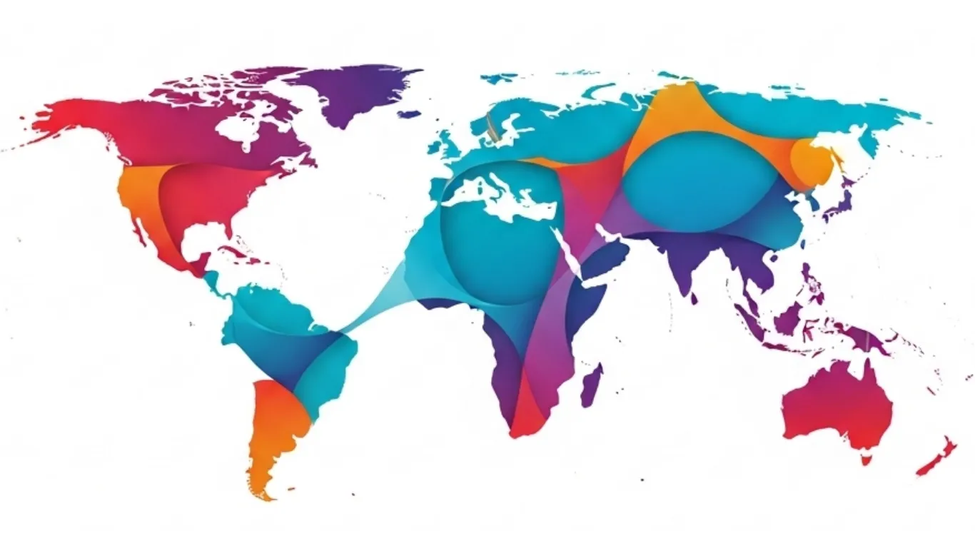 World map showing global presence